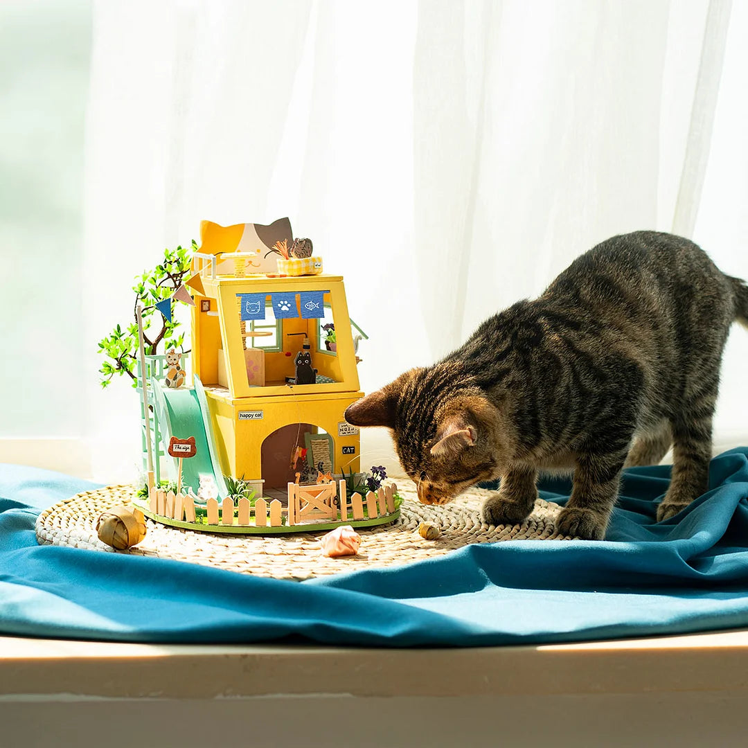 Cat House DIY Miniature Dollhouse