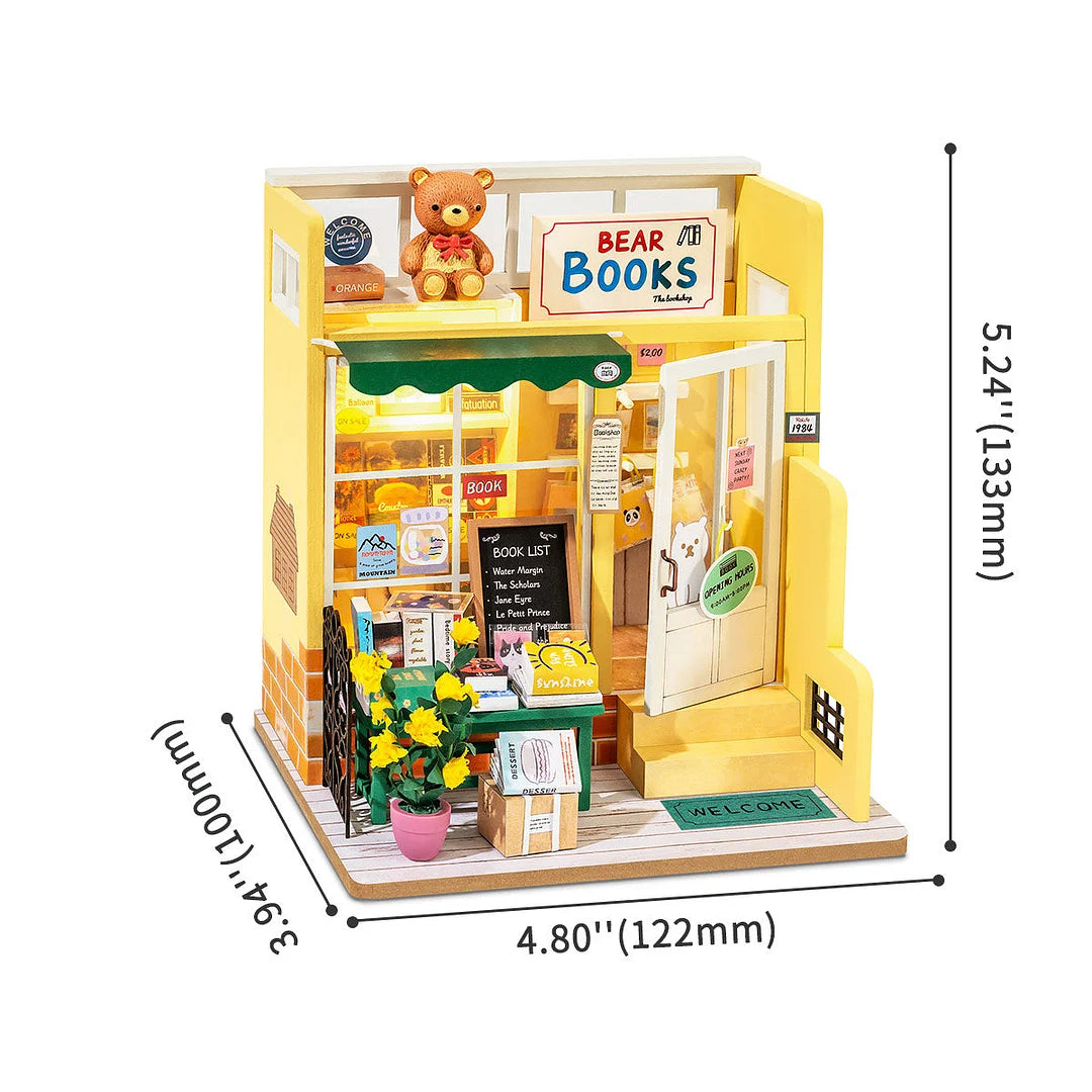 Mind-Find Bookstore DIY Miniature Dollhouse