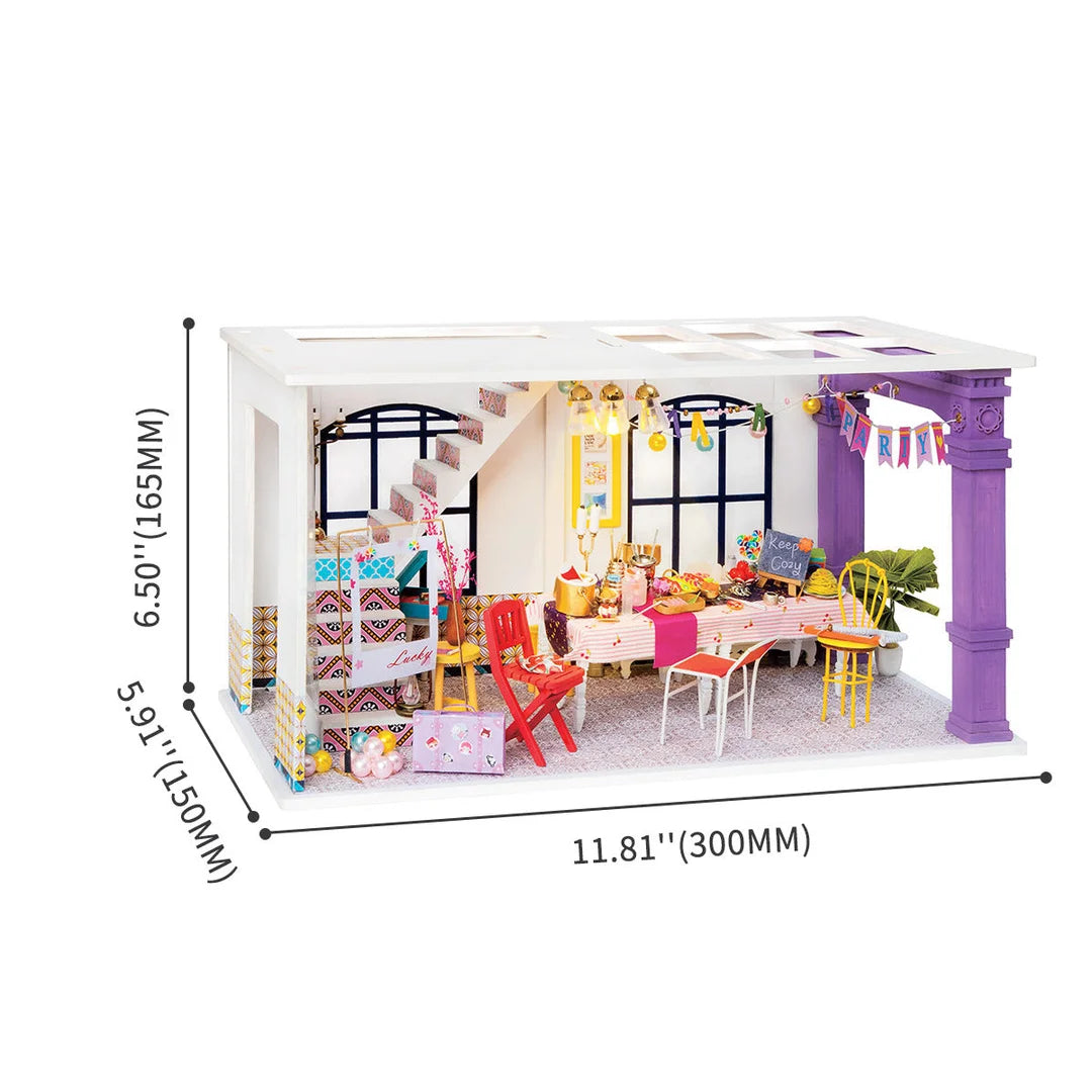 Party Time DIY Miniature Dollhouse