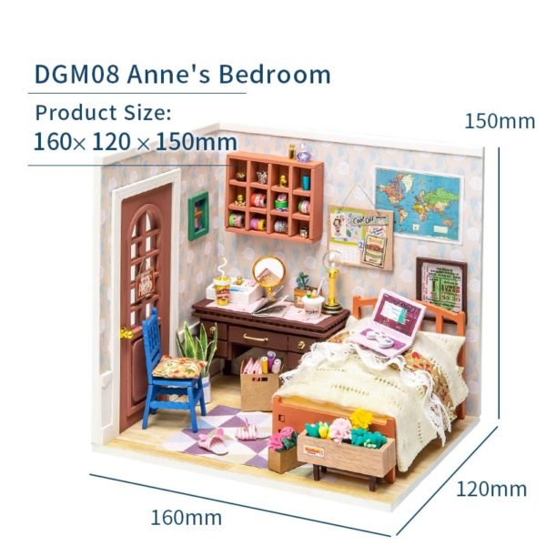 Anne’s Bedroom DIY Miniature Dollhouse