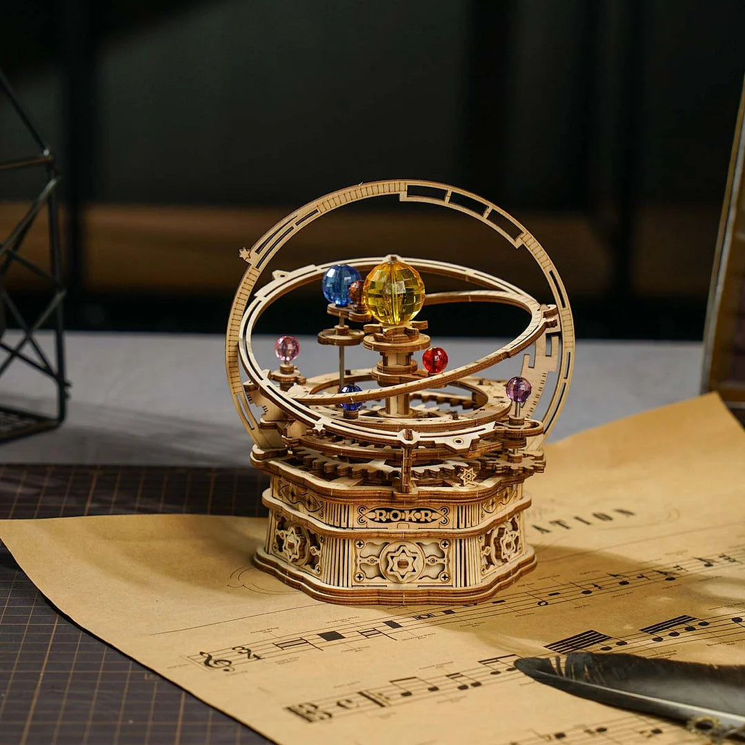 Starry Night Orrery Mechanical Music Box