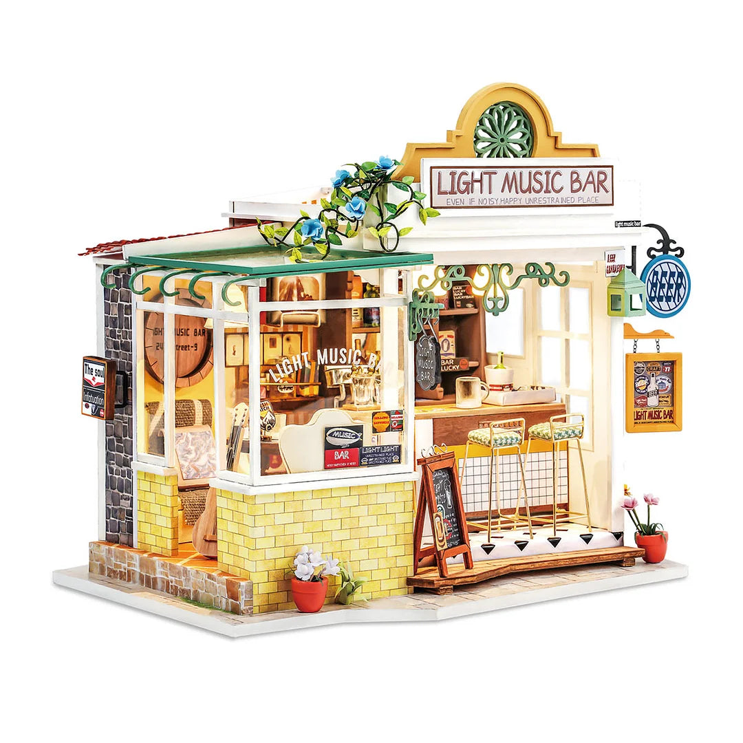 Light Music Bar DIY Miniature Dollhouse