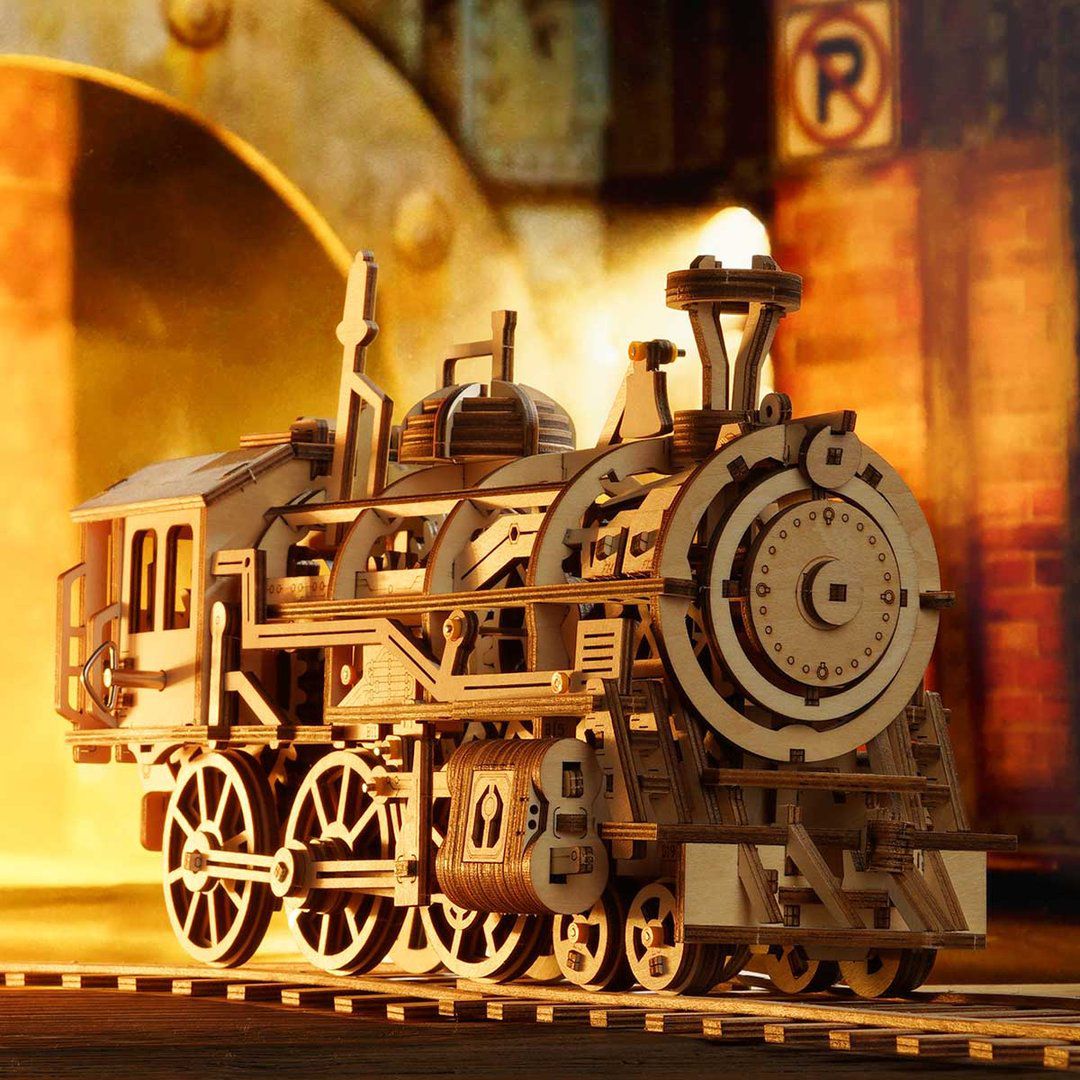 Locomotive Mechanical Gears 3D Wooden Puzzle