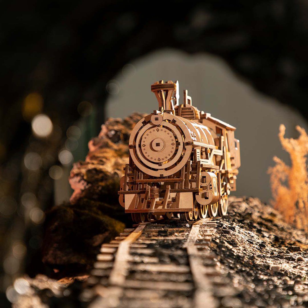 Locomotive Mechanical Gears 3D Wooden Puzzle