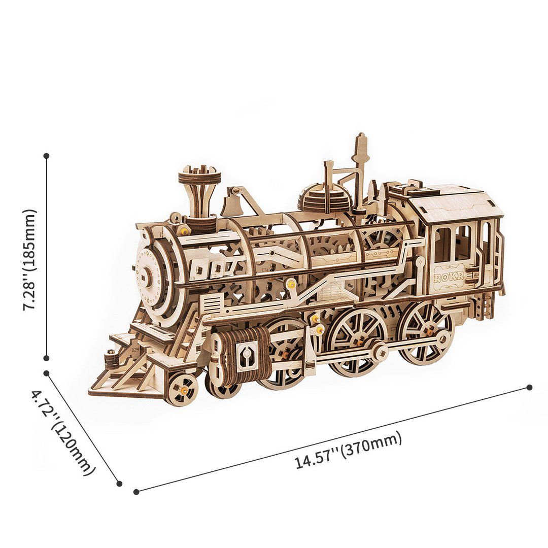 Locomotive Mechanical Gears 3D Wooden Puzzle