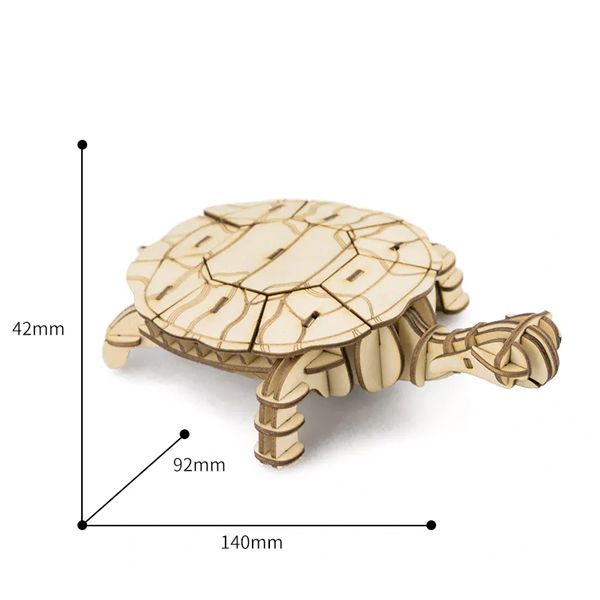 Turtle Animal Modern 3D Wooden Puzzle