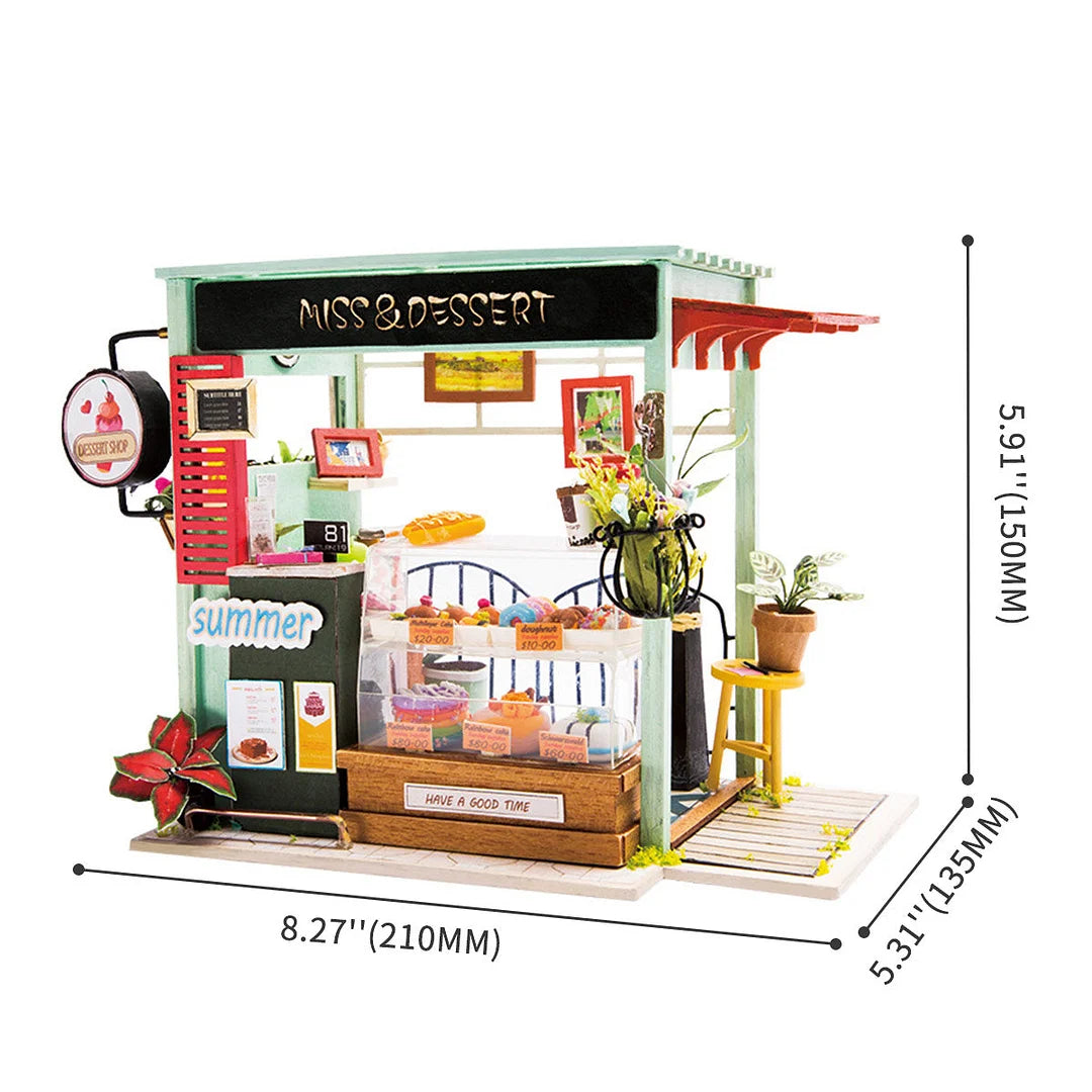 Dessert Shop DIY Miniature Sweets Station Dollhouse