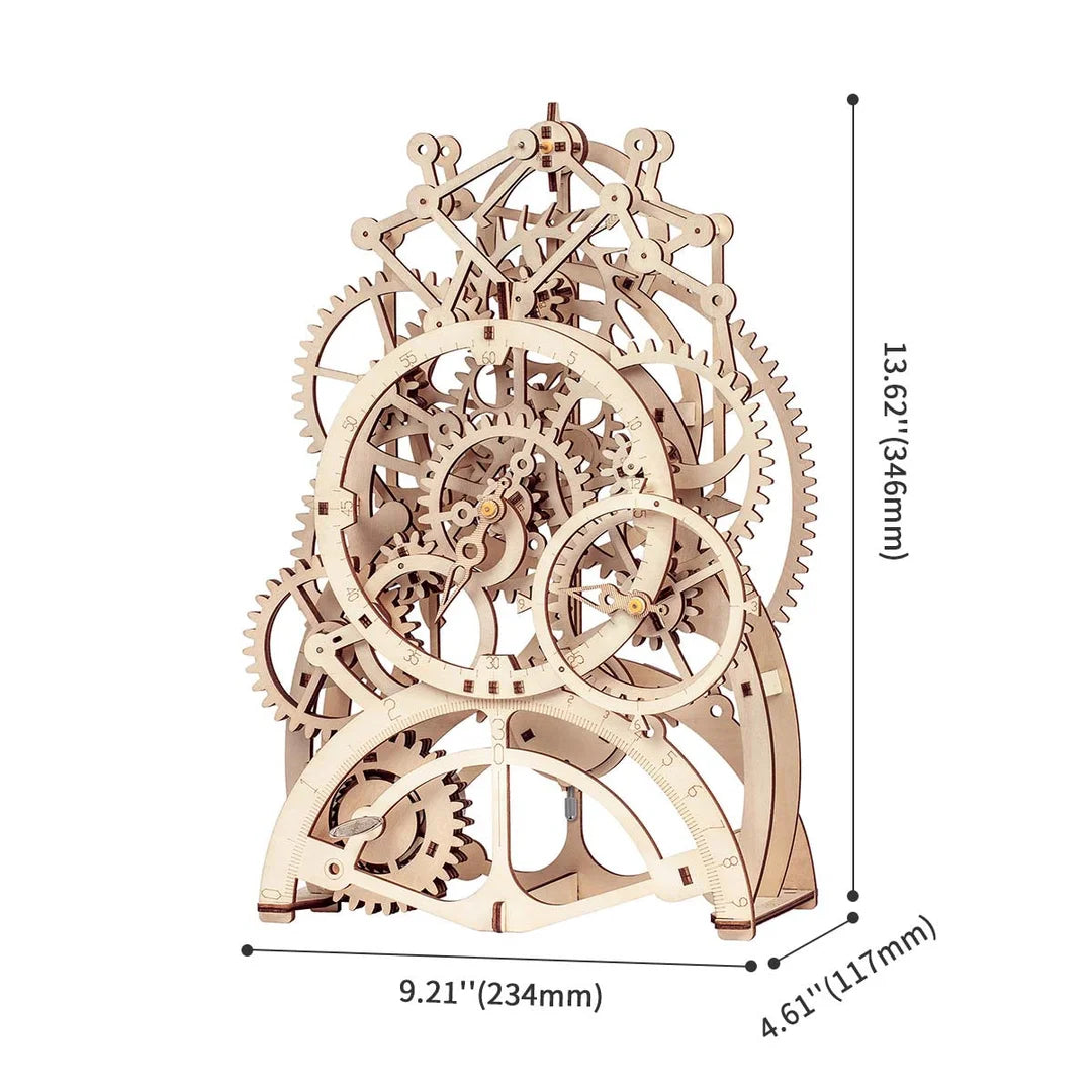 Pendulum Clock Mechanical Gears 3D Wooden Puzzle